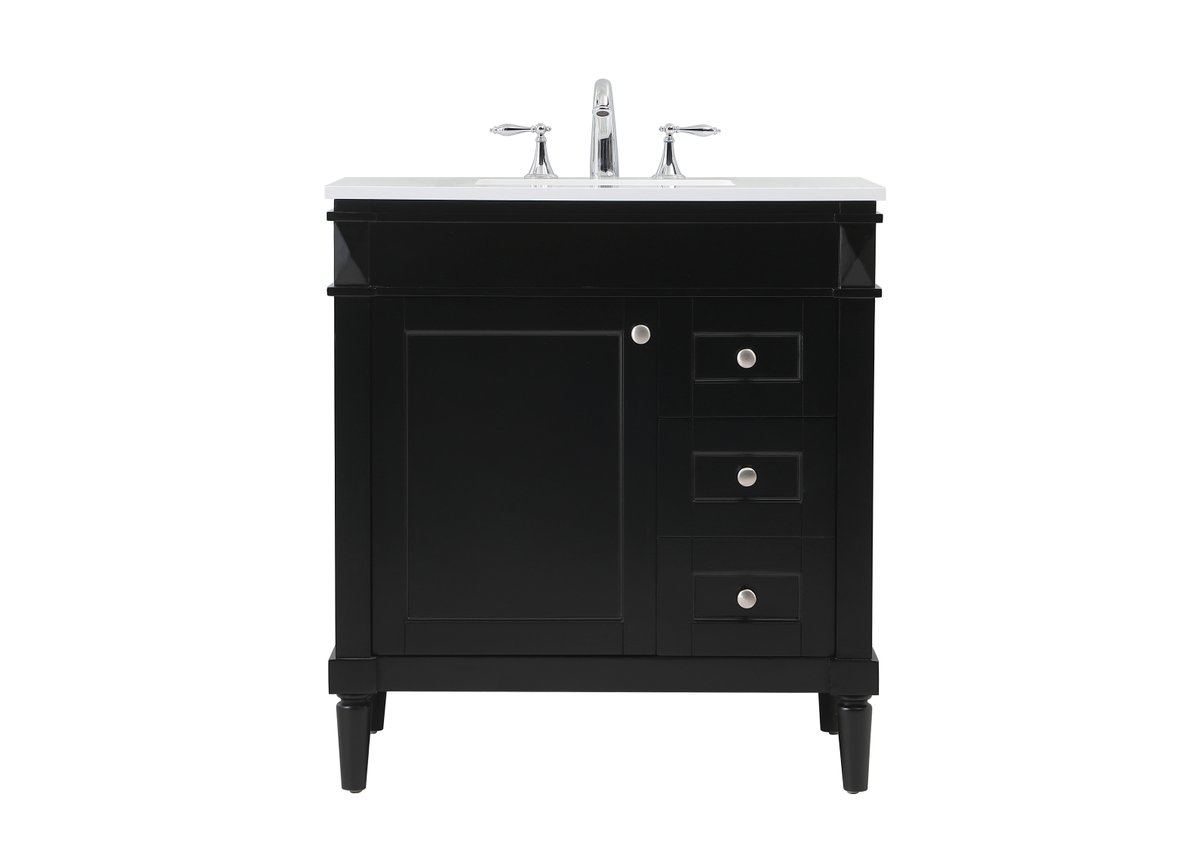 VF31832BK 32 in. Bennett Single Bathroom Vanity, Black