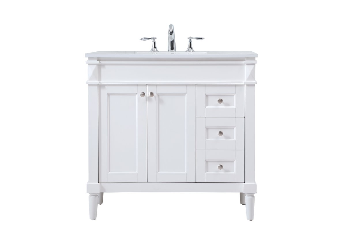 VF31836WH 36 in. Bennett Single Bathroom Vanity, White