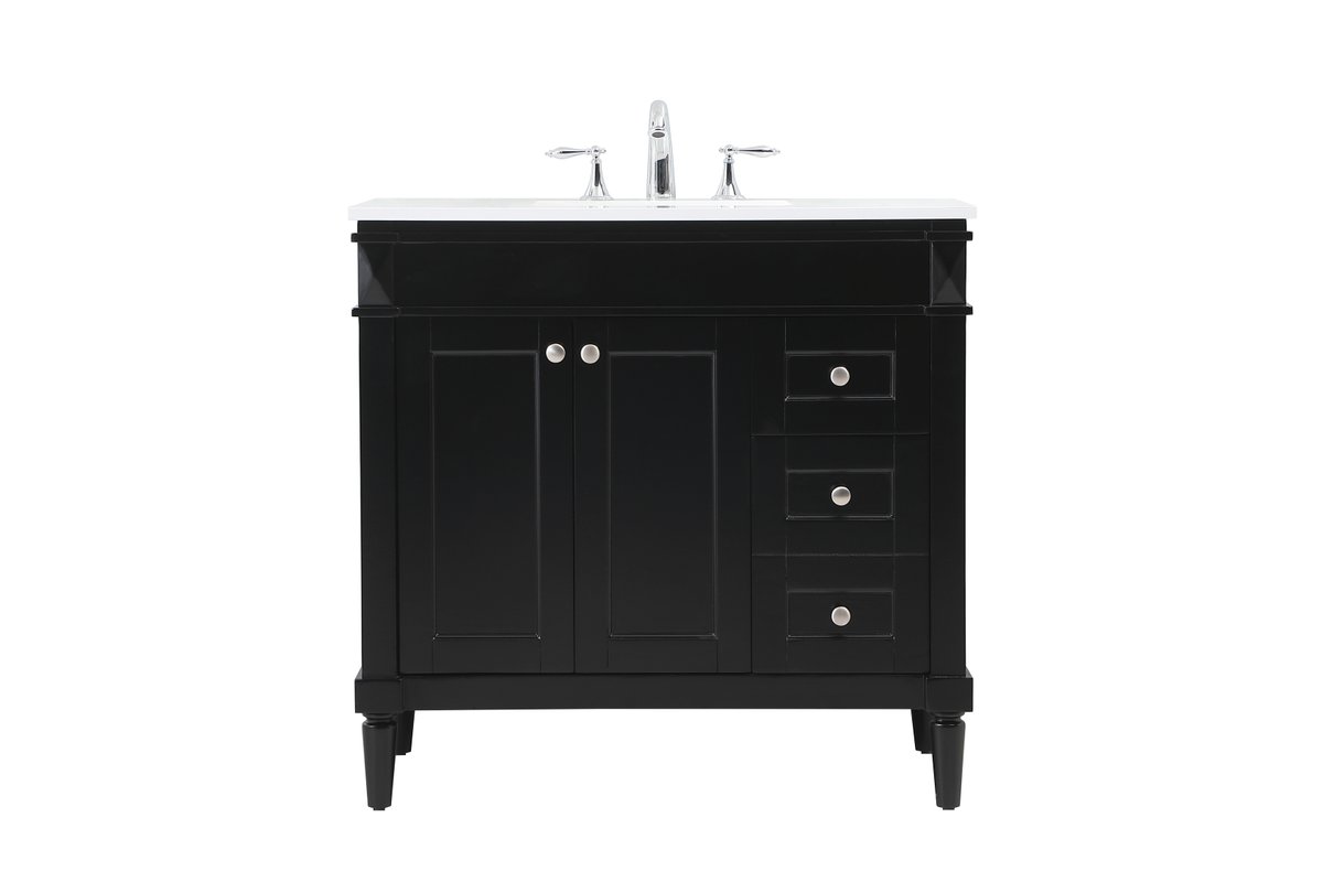 VF31836BK 36 in. Bennett Single Bathroom Vanity, Black