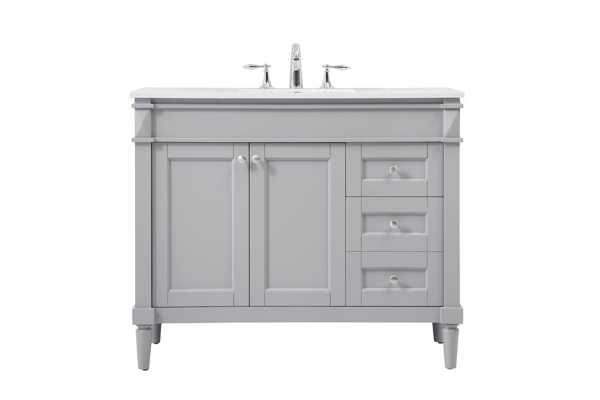 VF31842GR 42 in. Bennett Single Bathroom Vanity, Grey