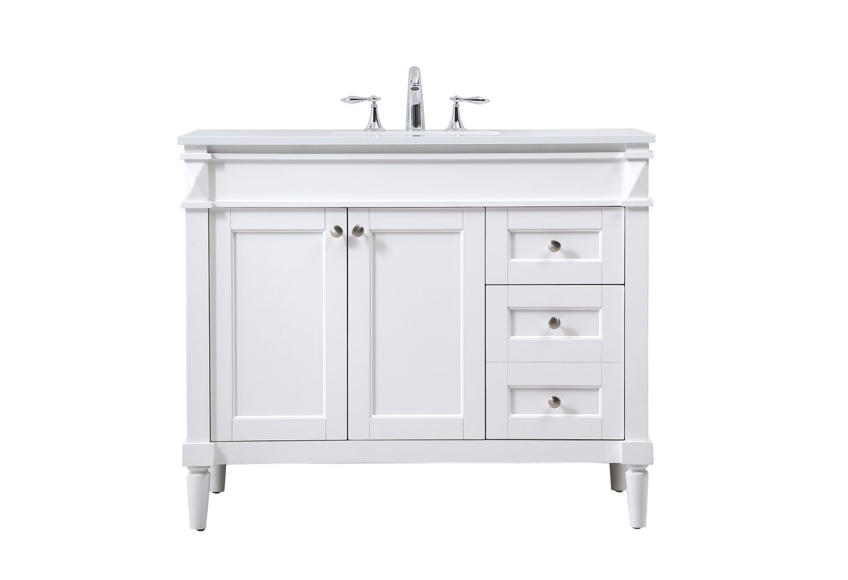 Elegant Decor Bennett Bath Vanity Bennett - VF31842WH - Transitional