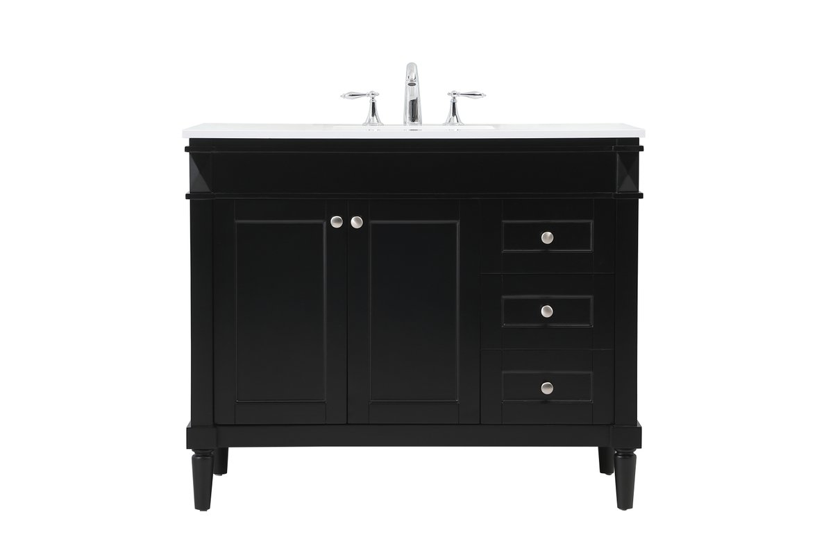 VF31842BK 42 in. Bennett Single Bathroom Vanity, Black