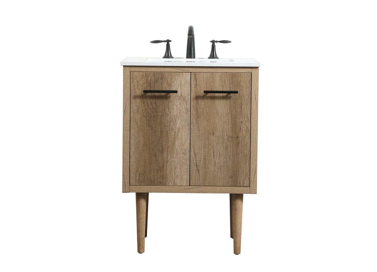 24 in. Cyrus Single Bathroom Vanity, Natural Oak