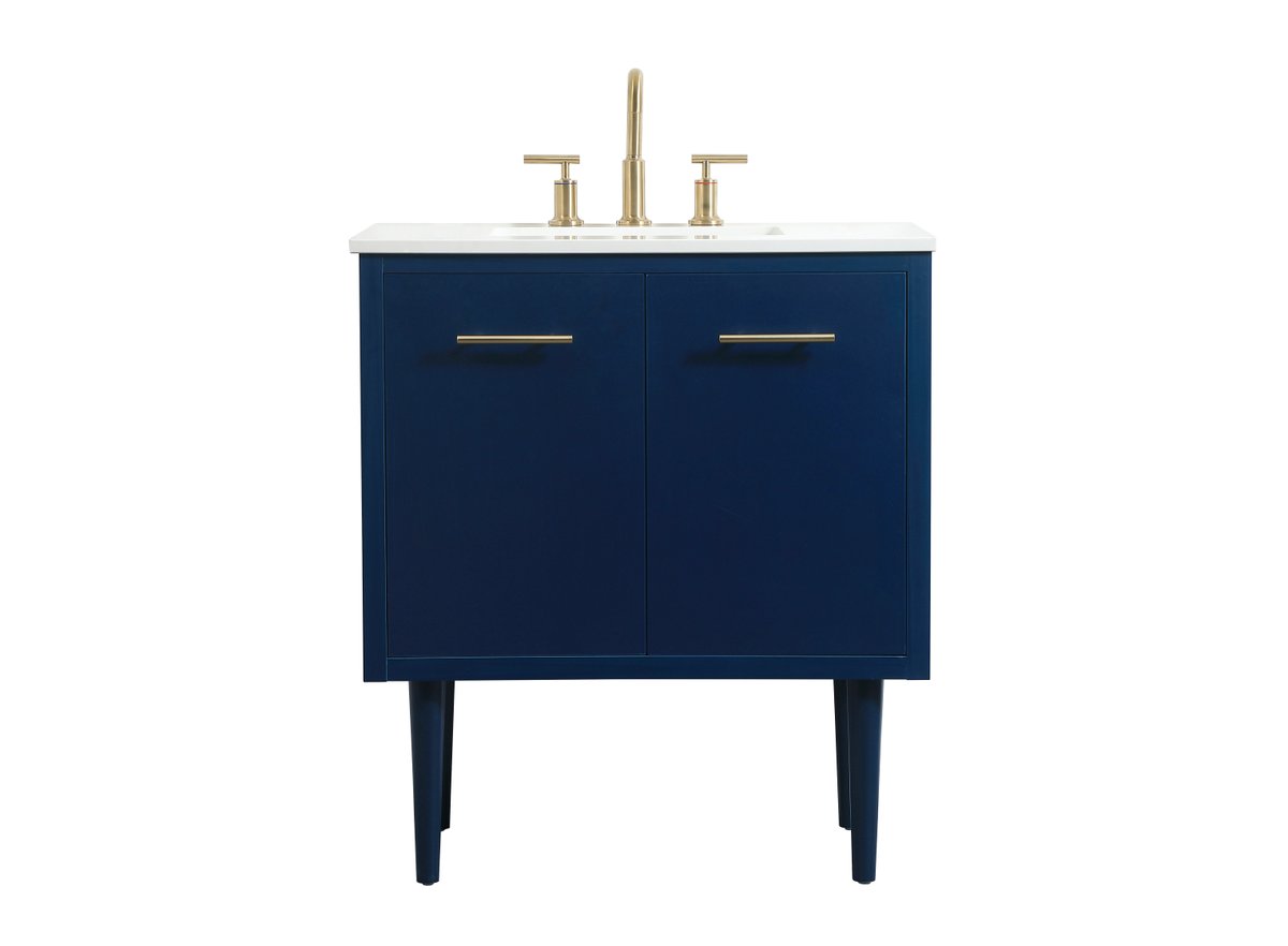 30 in. Single Bathroom Vanity, Blue