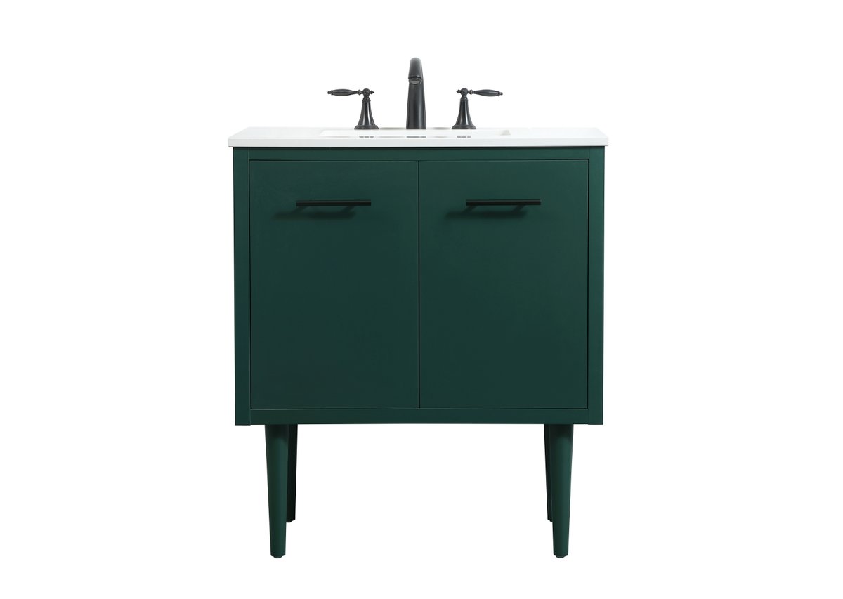 33.5 x 19 x 30 in. Single Bathroom Vanity, Green