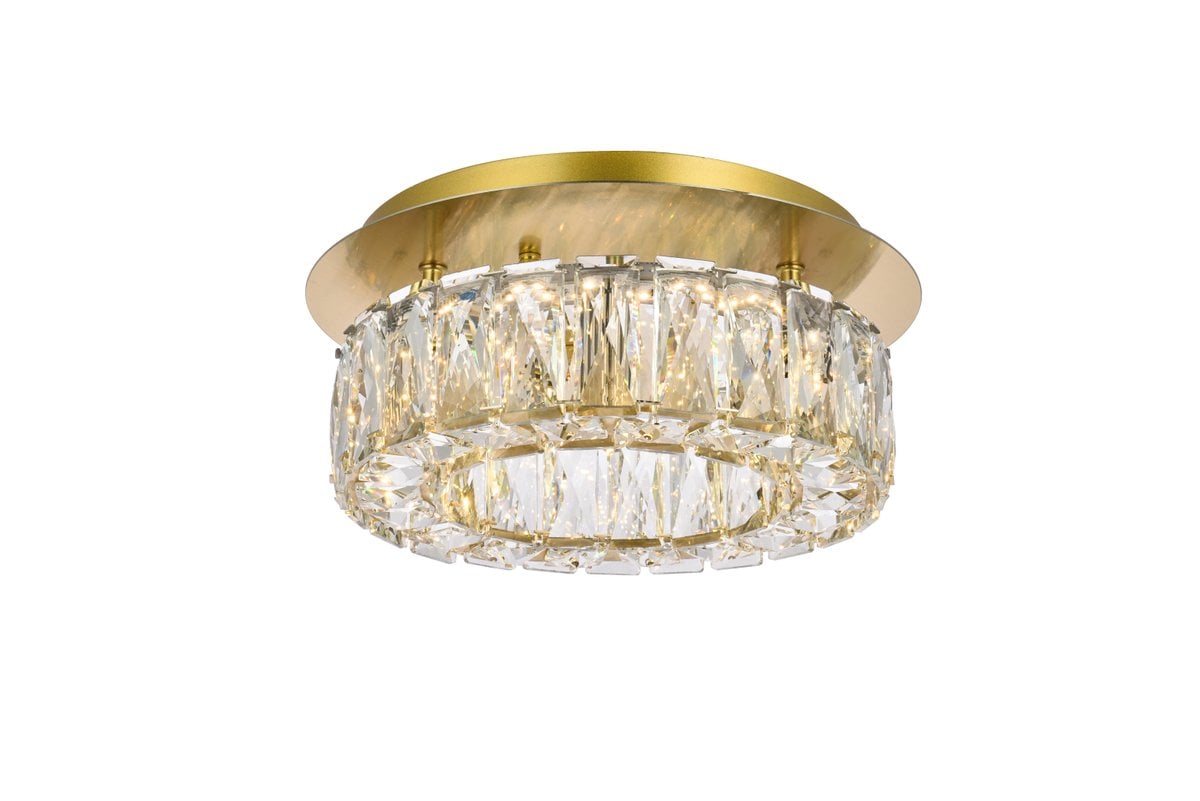 12 in. Monroe LED Single Flush Mount, Gold