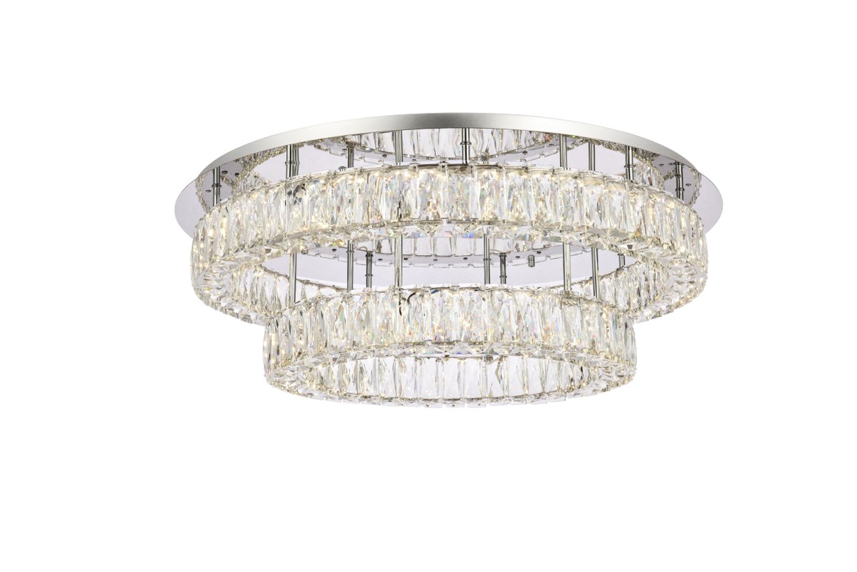 30 in. Monroe LED Double Flush Mount, Chrome