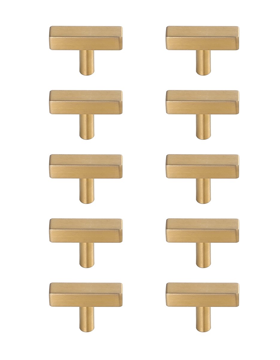 Dior Multipack T Bar Pull, Brass - Pack of 10
