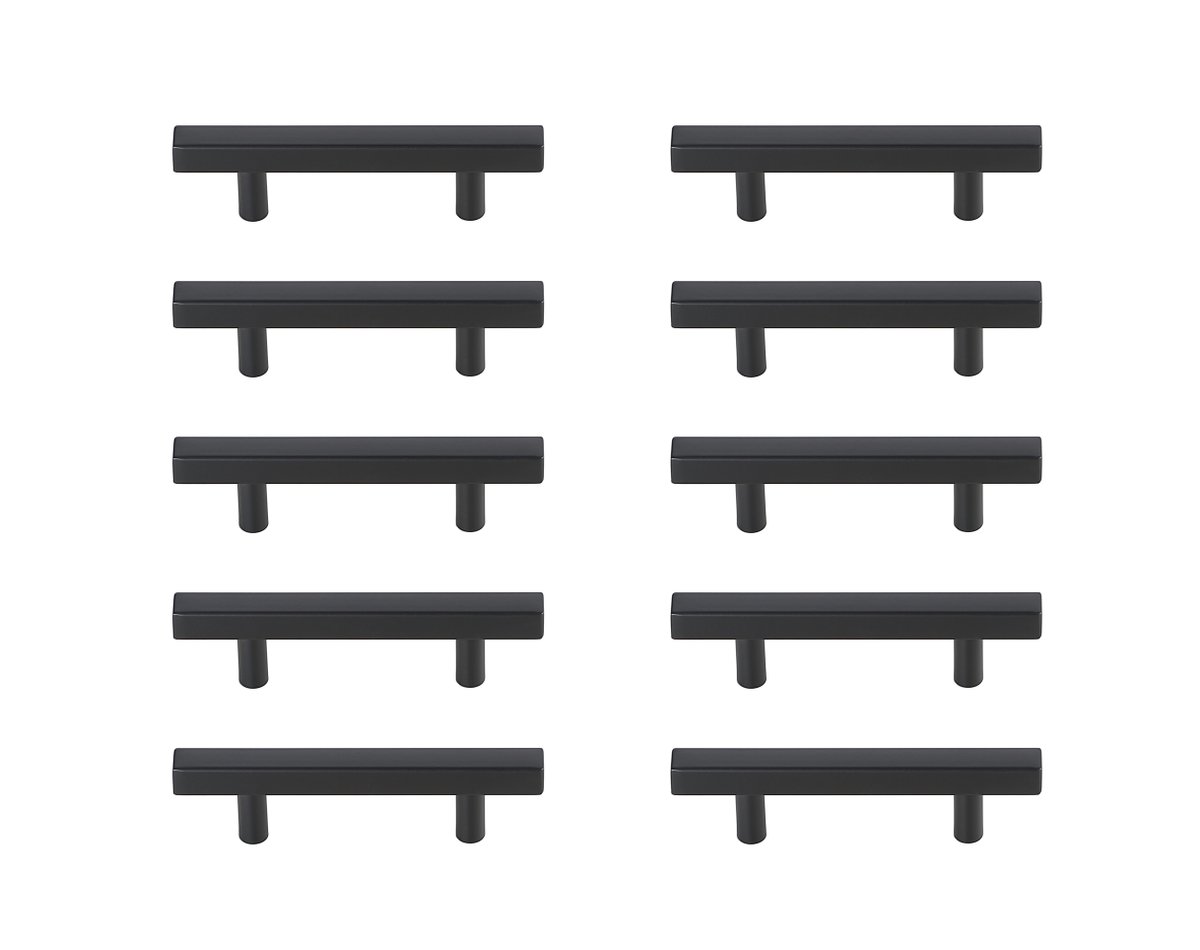 3 in. Dior Multipack Center To Center Bar Pull, Matte Black - Pack of 10