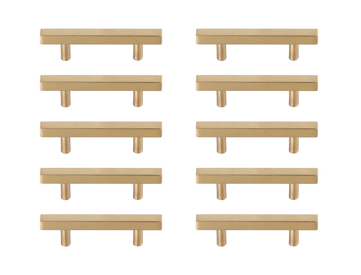3 in. Dior Multipack Center To Center Bar Pull, Brass - Pack of 10