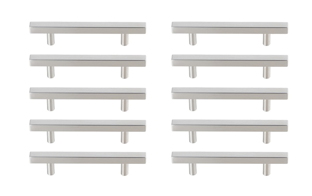 4 in. Dior Multipack Center To Center Bar Pull, Brushed Nickel - Pack of 10