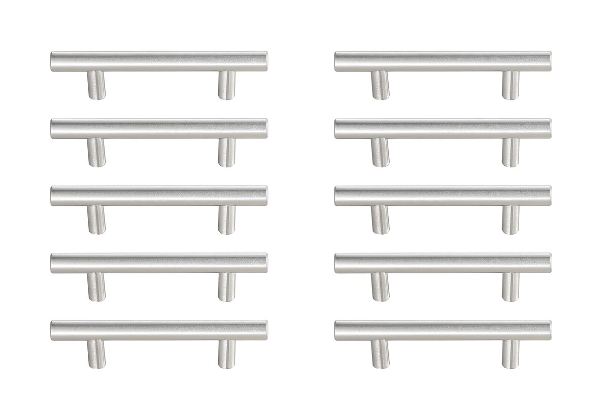 3 in. Quinn Multipack Center To Center Bar Pull, Brushed Nickel - Pack of 10
