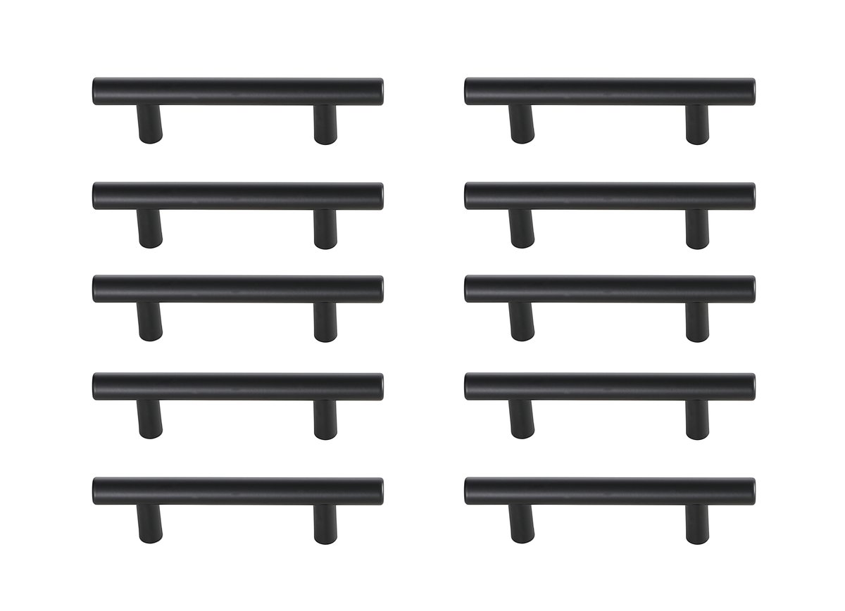 3 in. Quinn Multipack Center To Center Bar Pull, Matte Black - Pack of 10