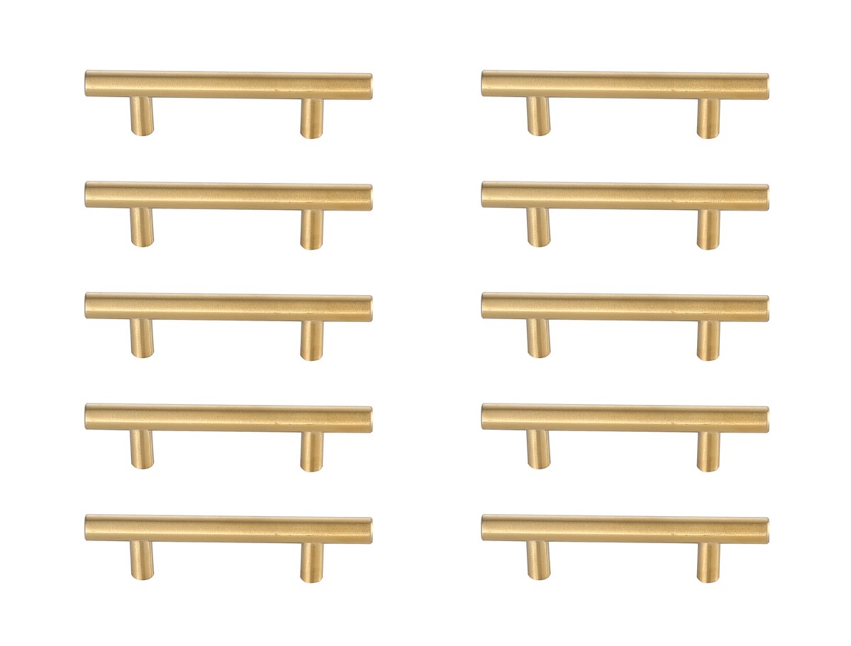 3 in. Quinn Multipack Center To Center Bar Pull, Brass - Pack of 10