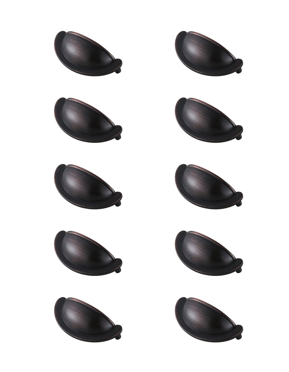 2.75 in. Claude Center to Center Oil-Rubbed Bronze Cup Bar Pull Multipack, Set of 10