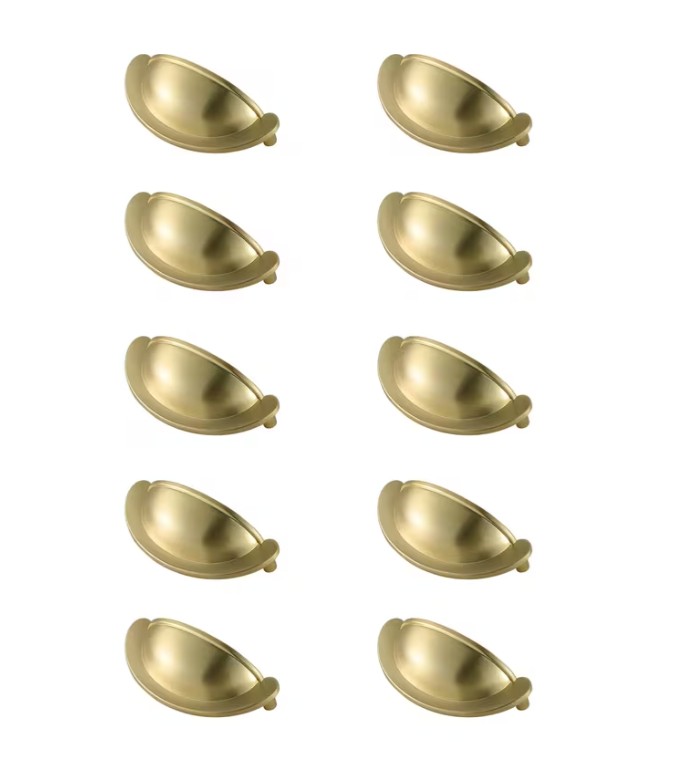 2.75 in. Claude Multipack Center To Center Cup Bar Pull, Brushed Glod - Pack of 10