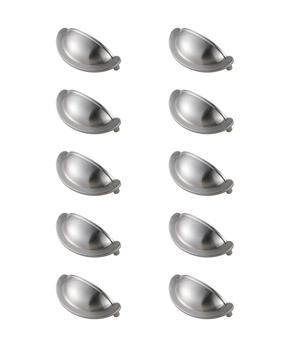 2.75 in. Claude Multipack Center To Center Cup Bar Pull, Brushed Nickel - Pack of 10