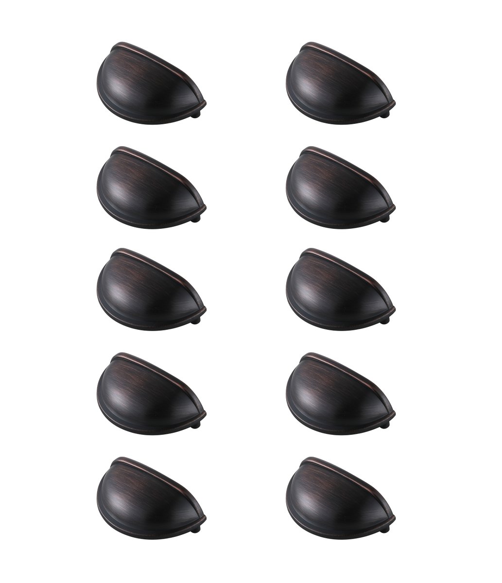 PL3002-ORB-10PK 3 in. Atticus Center to Center Oil-Rubbed Bronze Cup Bar Pull Multipack, Set of 10