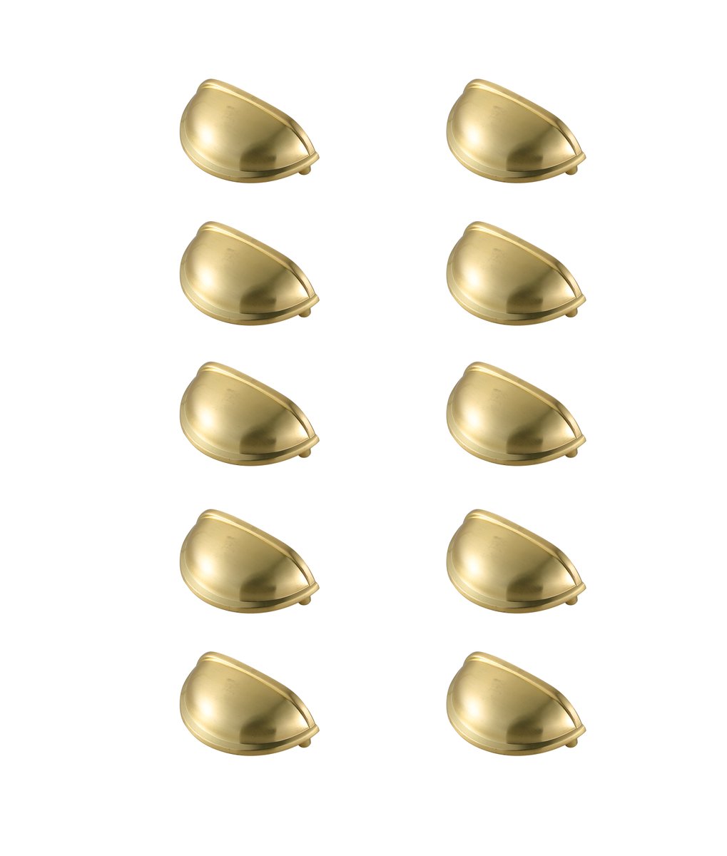 3 in. Atticus Multipack Center To Center Cup Bar Pull, Brushed Gold - Pack of 10