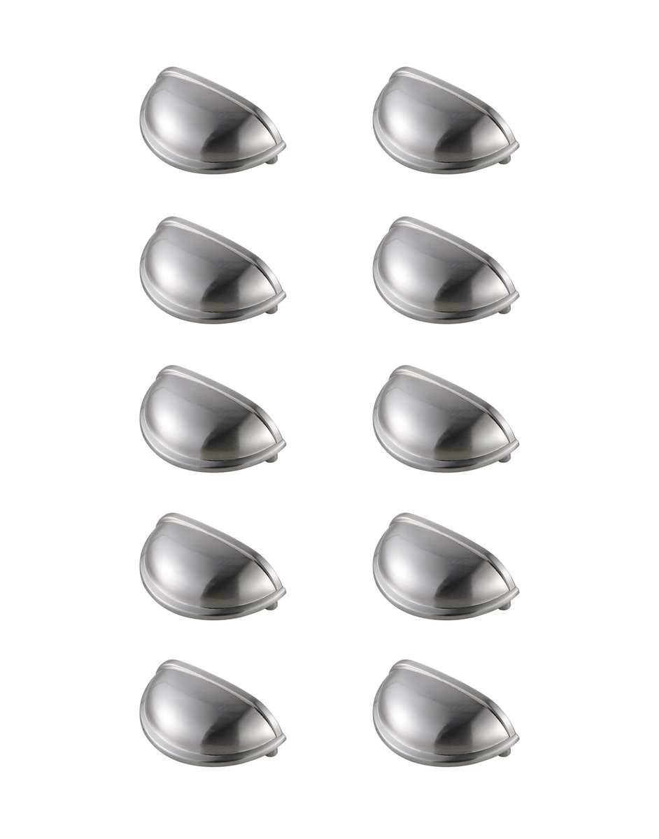 PL3002-NK-10PK 3 in. Atticus Multipack Center To Center Cup Bar Pull, Brushed Nickel - Pack of 10