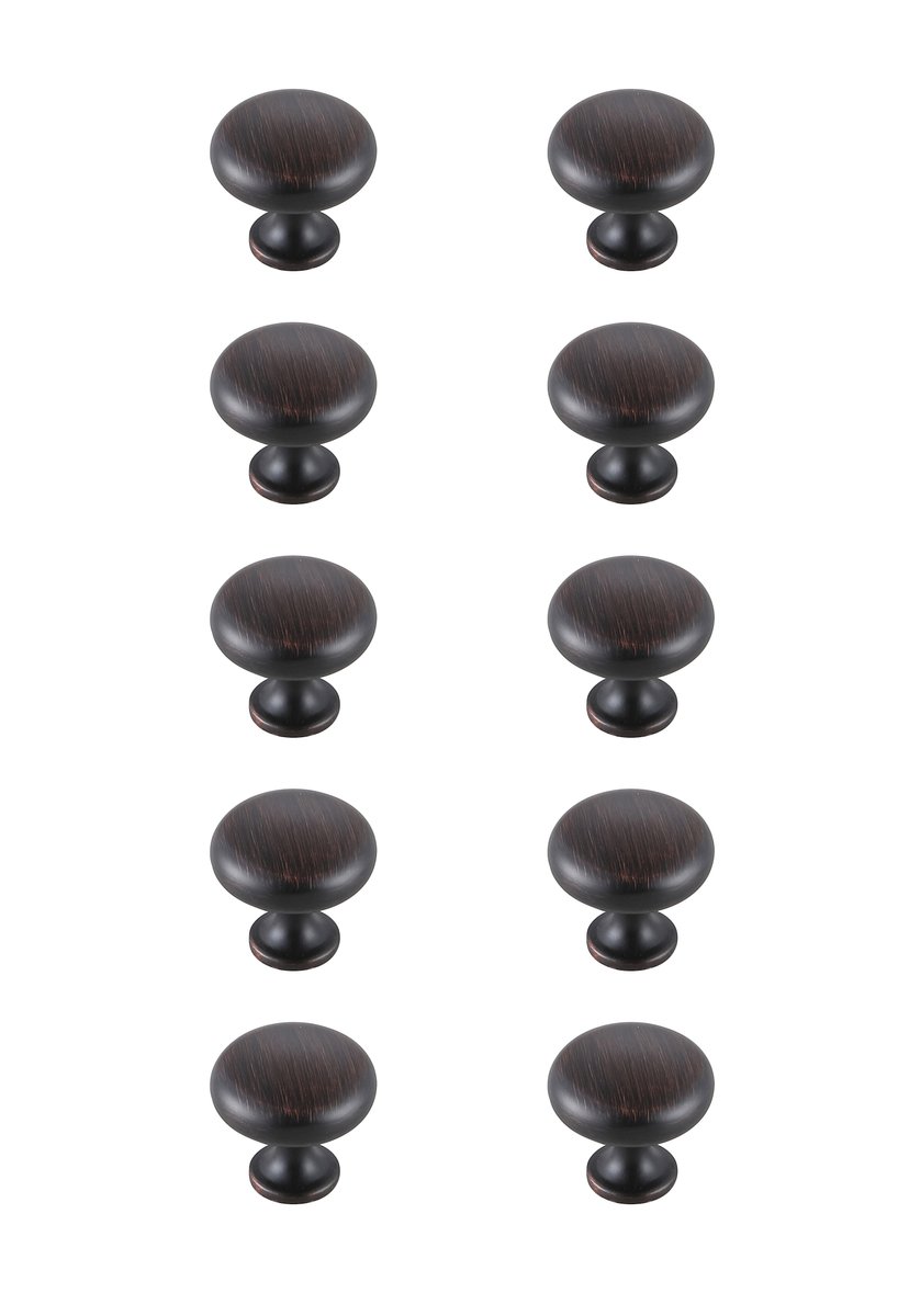 KB2002-ORB-10PK 1.2 in. Cadon Oil-Rubbed Bronze Mushroom Knob, Set of 10