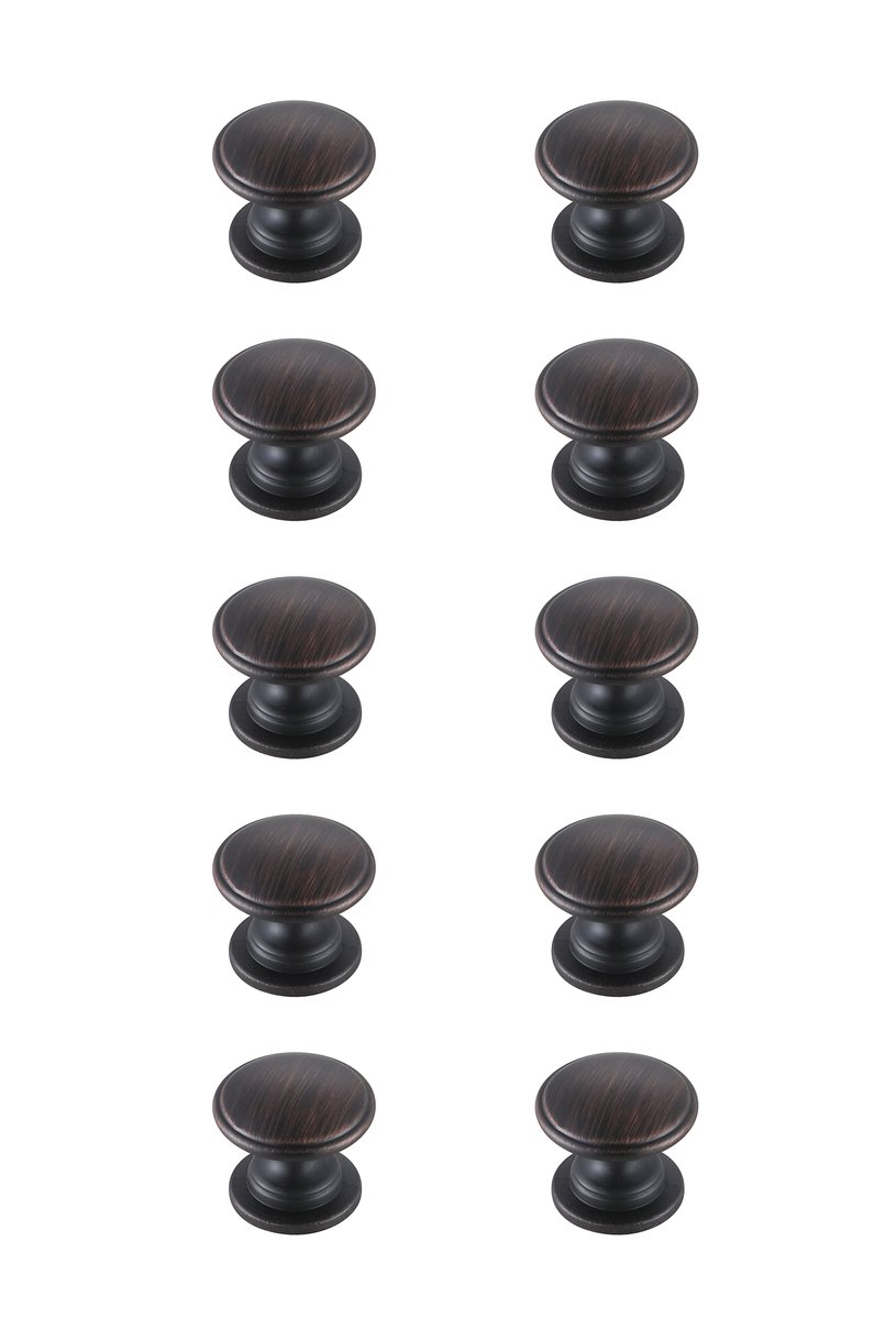 KB2004-ORB-10PK 1.2 in. Kaid Oil-Rubbed Bronze Mushroom Knob, Set of 10