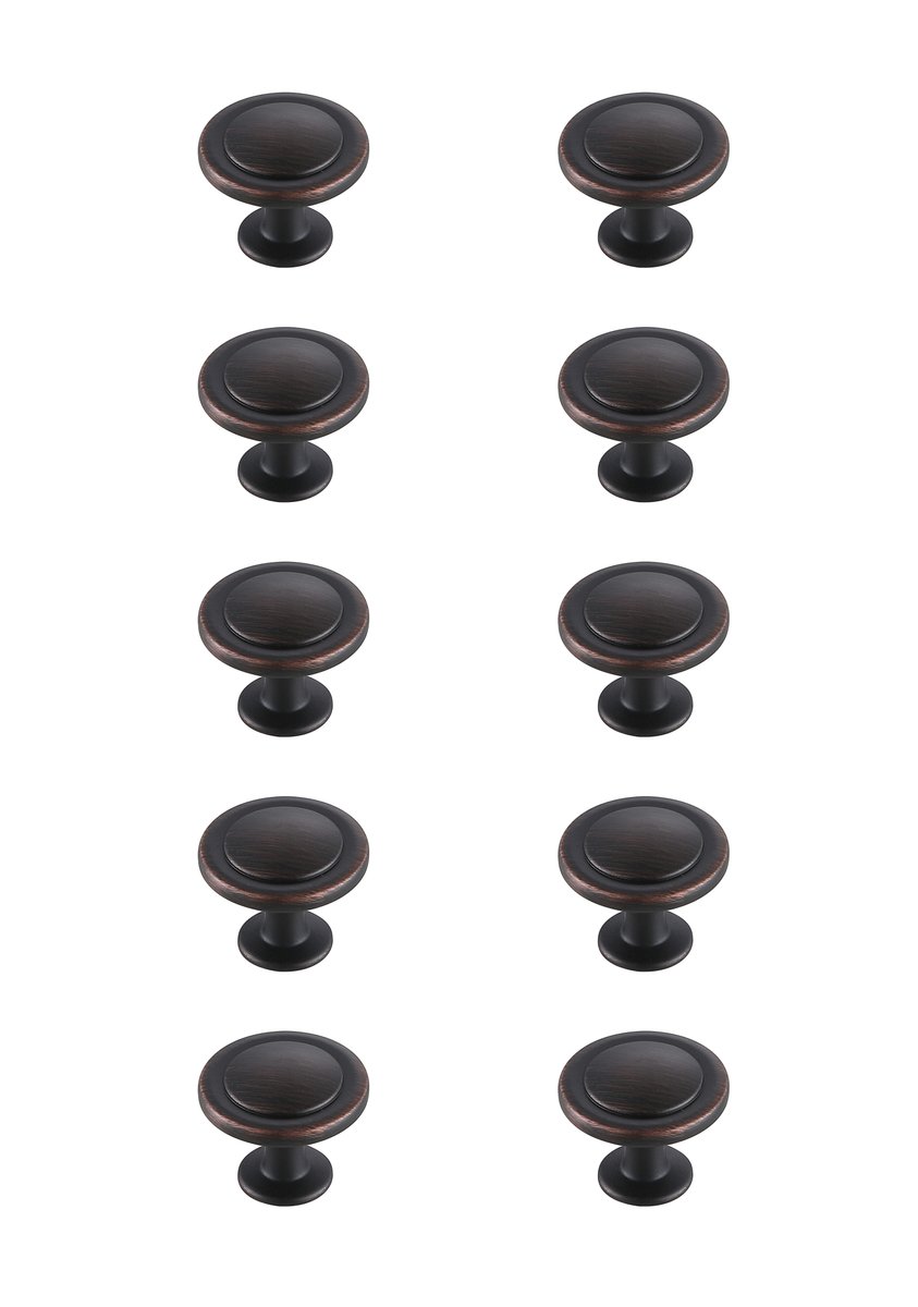KB2005-ORB-10PK 1.3 in. Logyn Oil-Rubbed Bronze Mushroom Knob, Set of 10