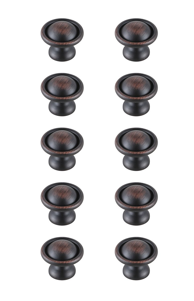 KB2008-ORB-10PK 1.2 in. Kadea Oil-Rubbed Bronze Mushroom Knob, Set of 10