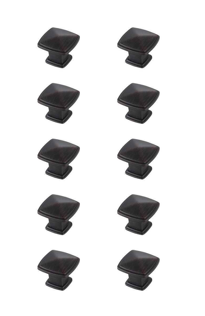 KB2023-ORB-10PK 1.2 in. Marcel Oil-Rubbed Bronze Square Knob, Set of 10
