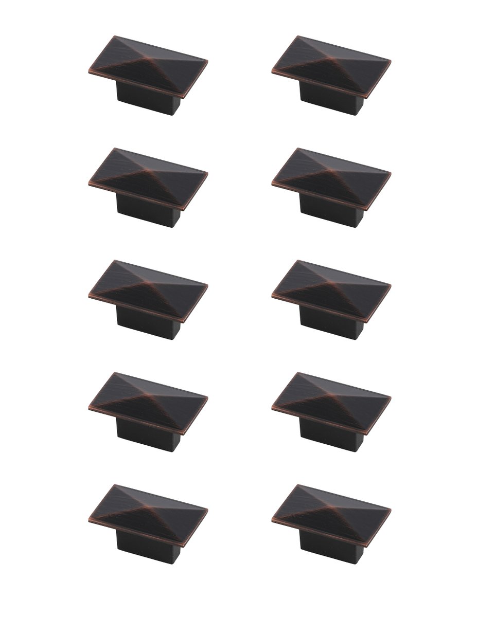 2 in. Perry Oil-Rubbed Bronze Rectangle Knob, Set of 10