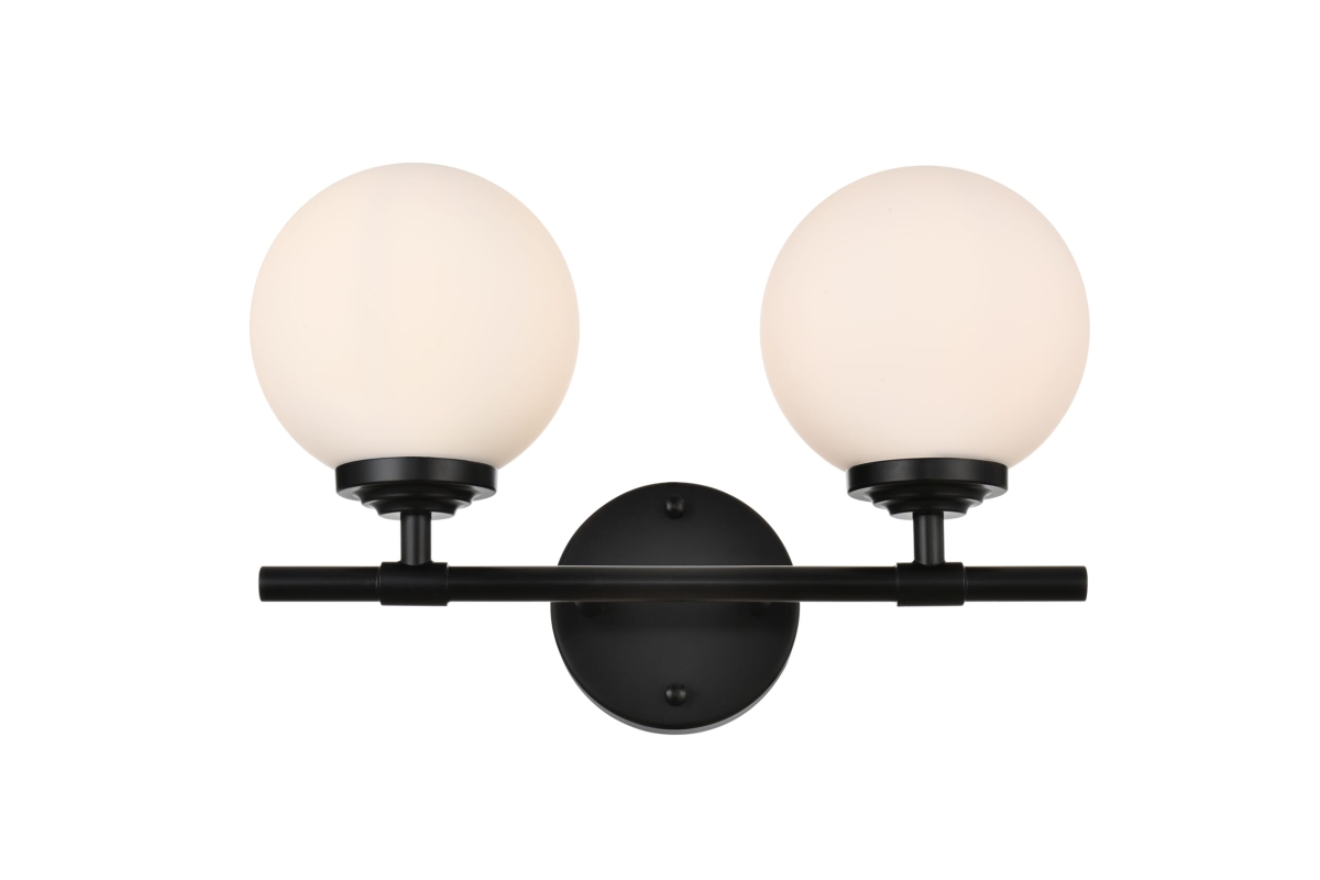 Picture of Living District LD7301W15BLK 15 in. Ansley 2 Lights Wall-Mounted Bath Sconce Light&#44; Black