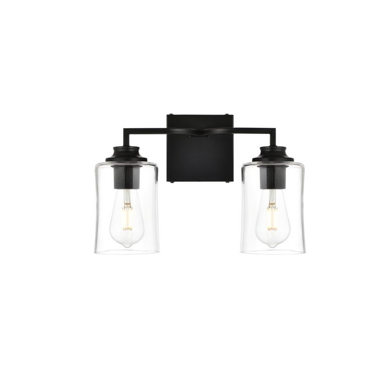 Picture of Living District LD7314W14BLK 14 in. Ronnie 2 Lights Wall-Mounted Bath Sconce Light, Black
