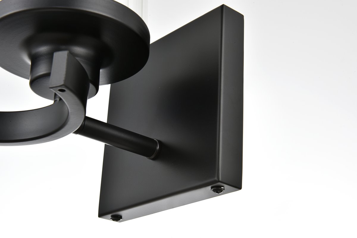 5.6 in. Saanvi 1 Light Black & Clear Bath Sconce