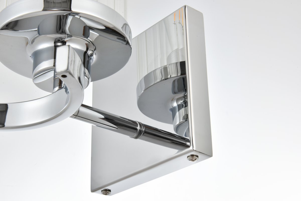 5.6 in. Saanvi 1 Light Chrome & Clear Bath Sconce