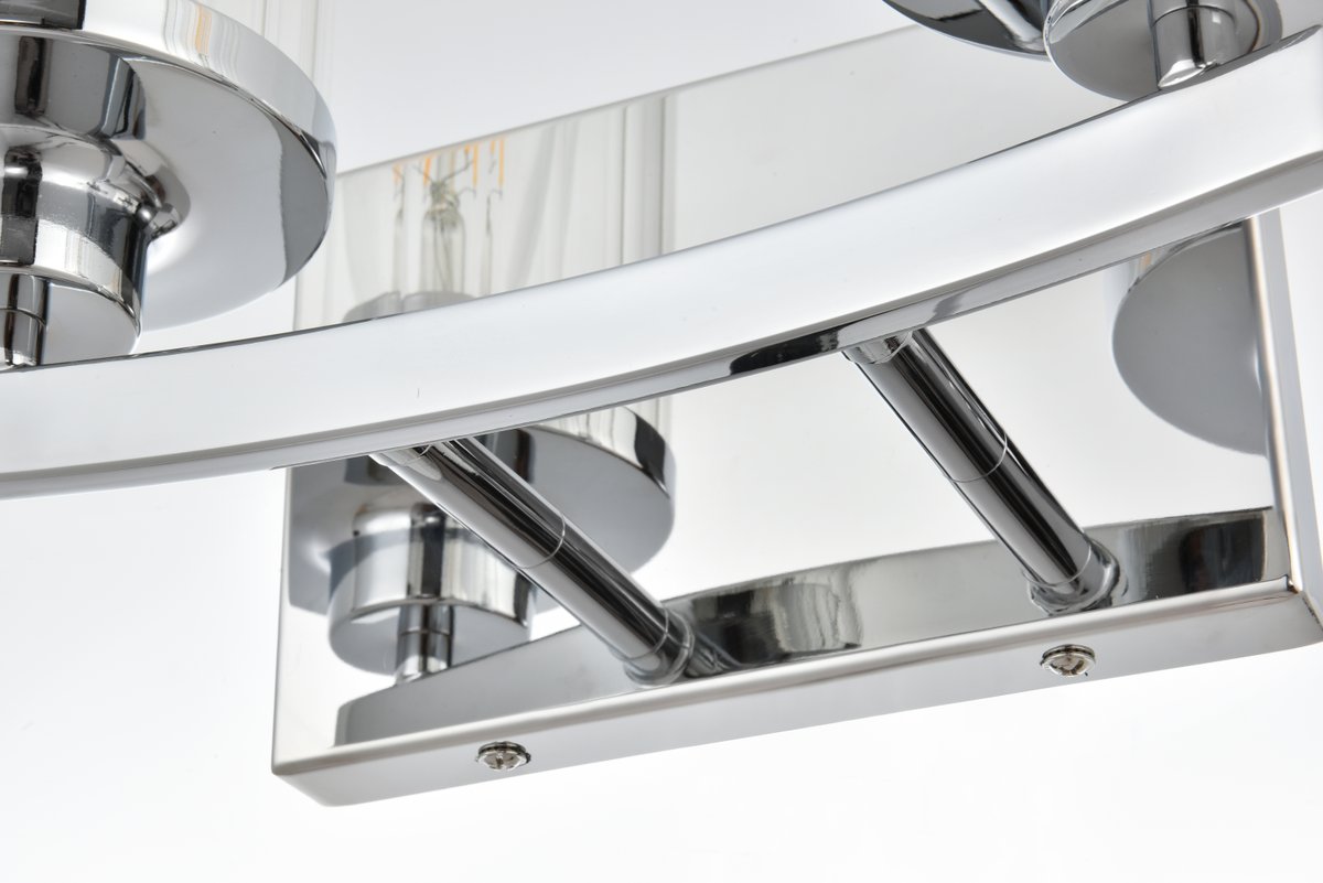 5.6 in. Saanvi 4 Light Chrome & Clear Bath Sconce