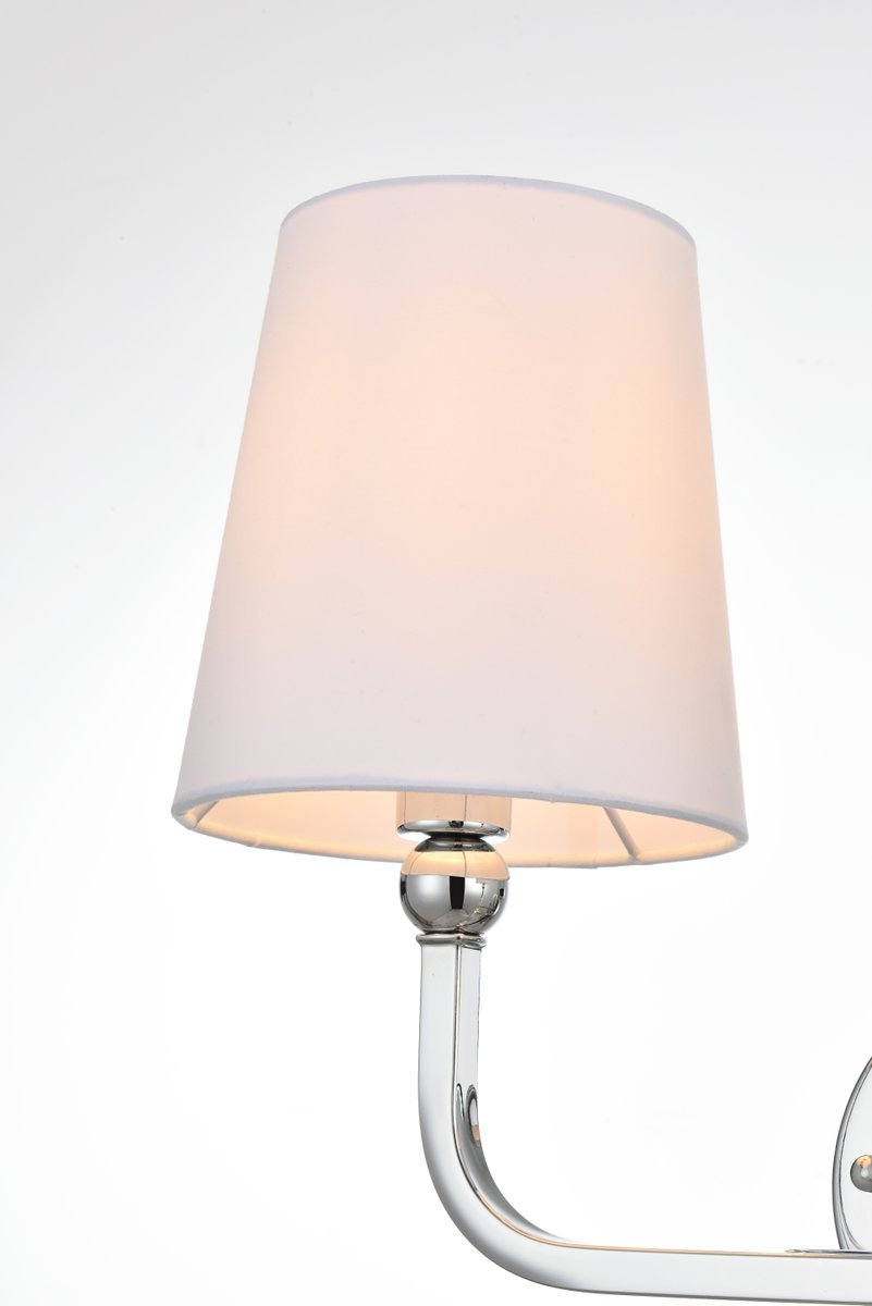 16 in. Colson 2 Light Bath Sconce Wall Light, Chrome