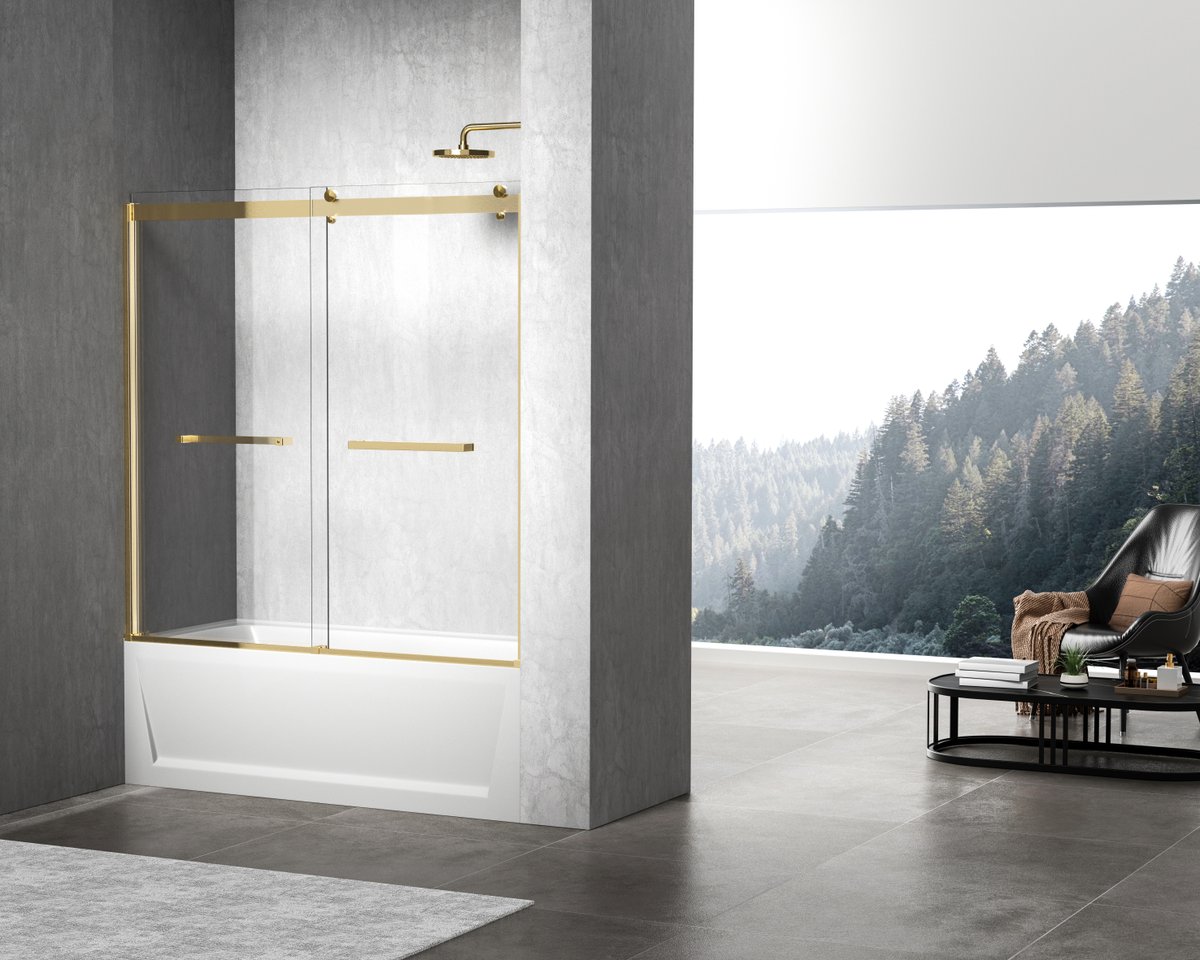 Picture of Elegant Kitchen & Bath TD222-6060BGD 60 x 2.56 x 60 in. Tub Door - Brushed Gold