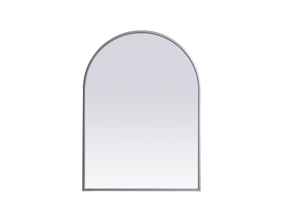 22 x 30 in. Metal Frame Arch Mirror, Silver