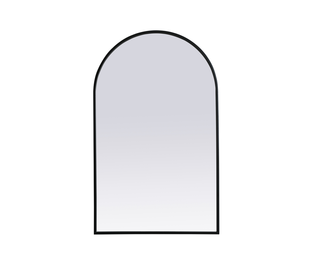 22 x 36 in. Metal Frame Arch Mirror, Black