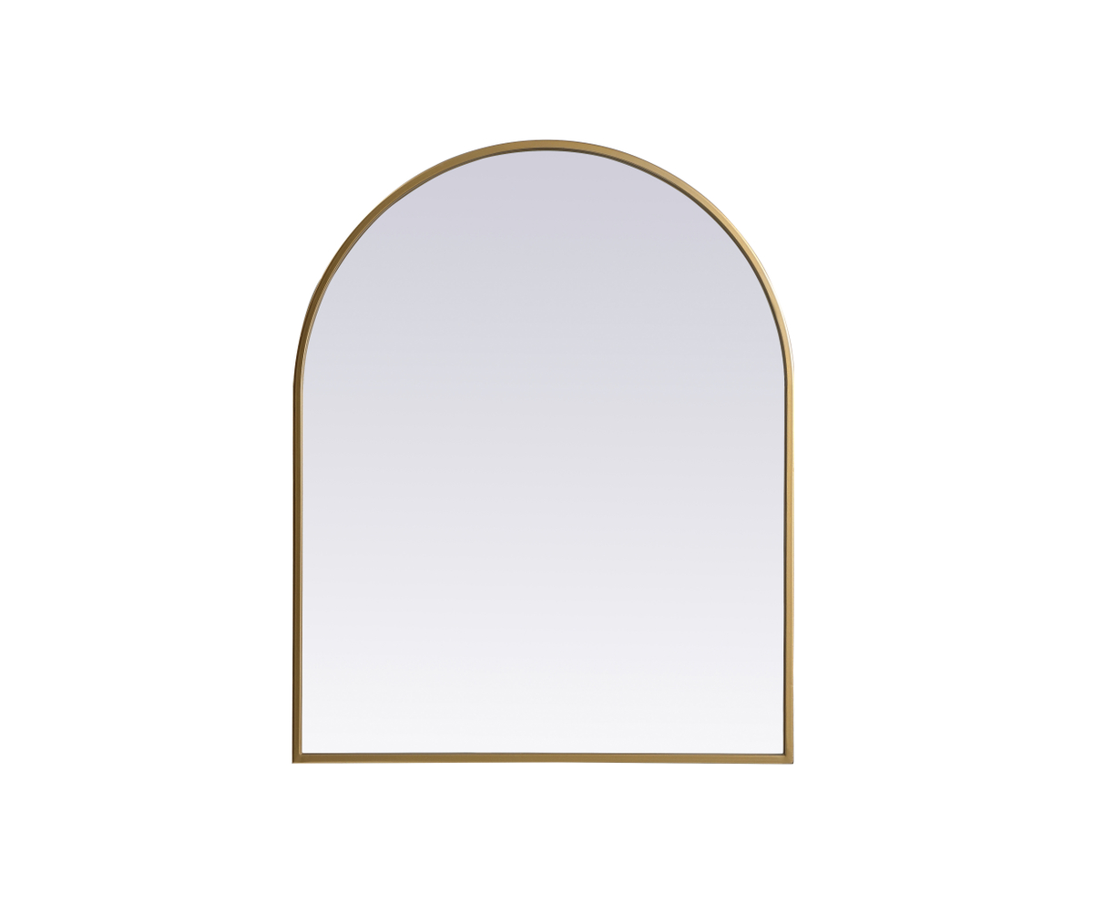 24 x 30 in. Metal Frame Arch Mirror, Brass