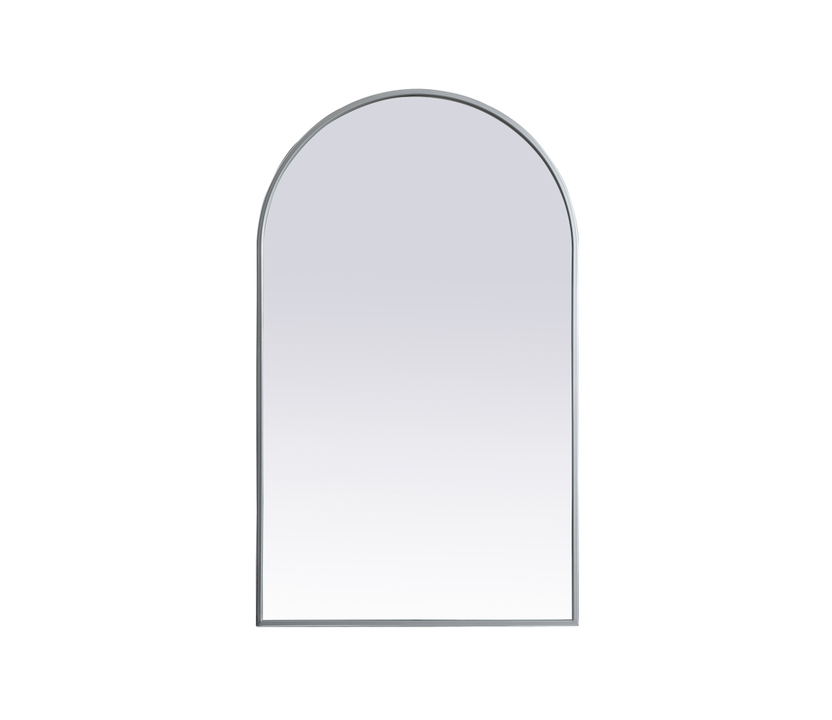 24 x 40 in. Metal Frame Arch Mirror, Silver