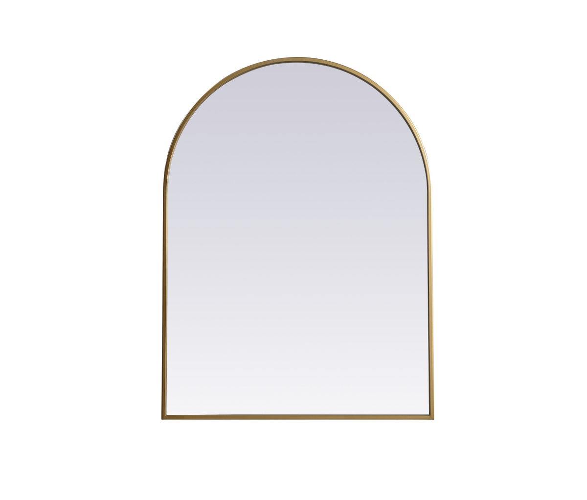 27 x 36 in. Metal Frame Arch Mirror, Brass