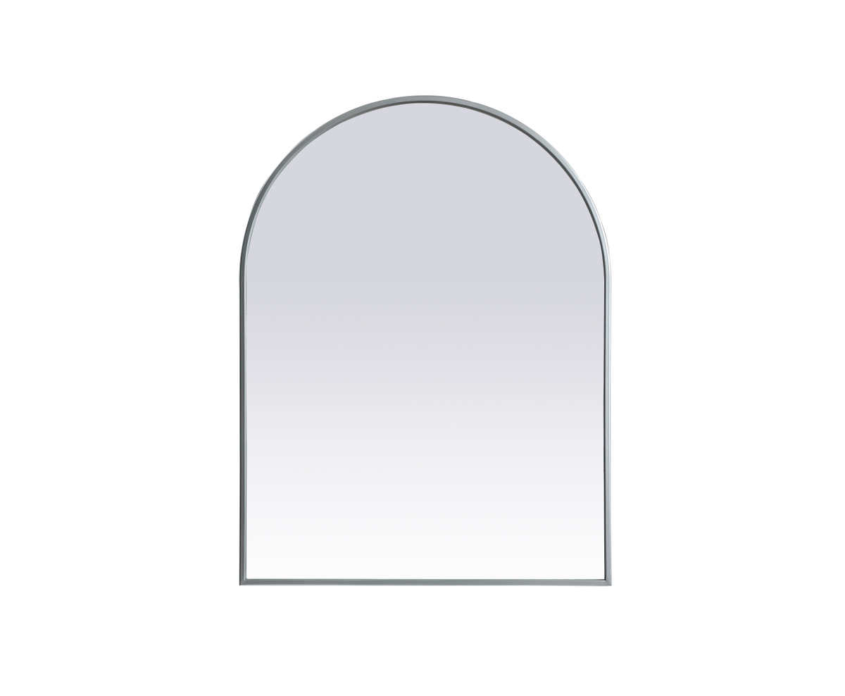27 x 36 in. Metal Frame Arch Mirror, Silver