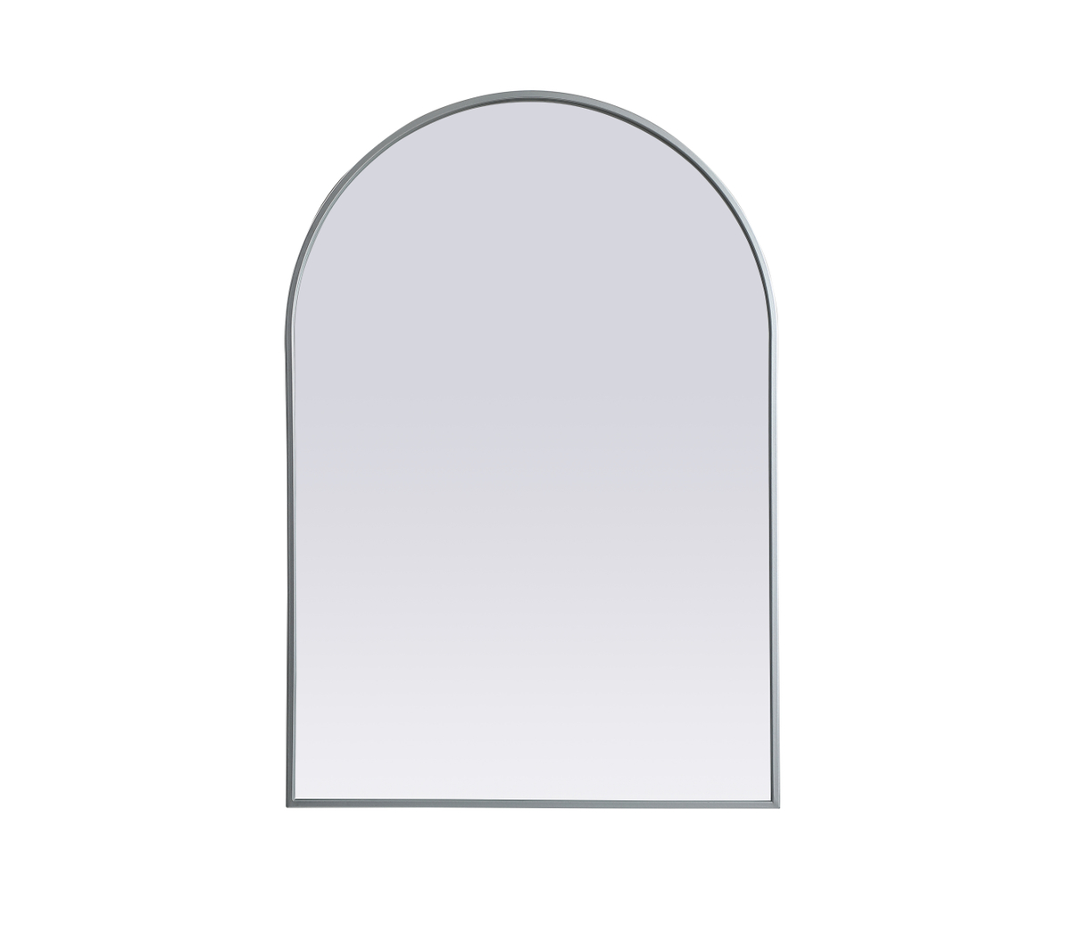 27 x 40 in. Metal Frame Arch Mirror, Silver