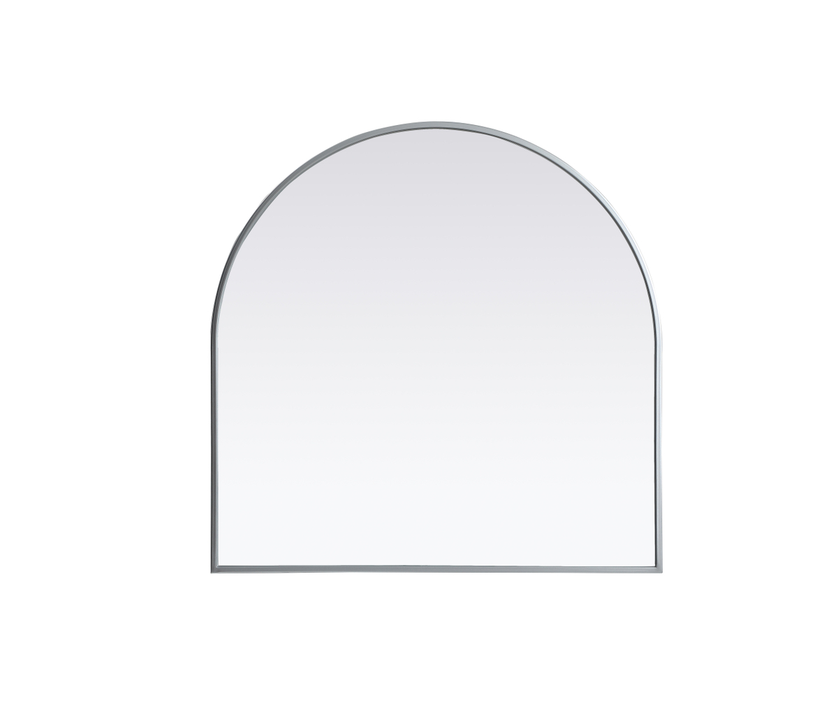30 x 30 in. Metal Frame Arch Mirror, Silver