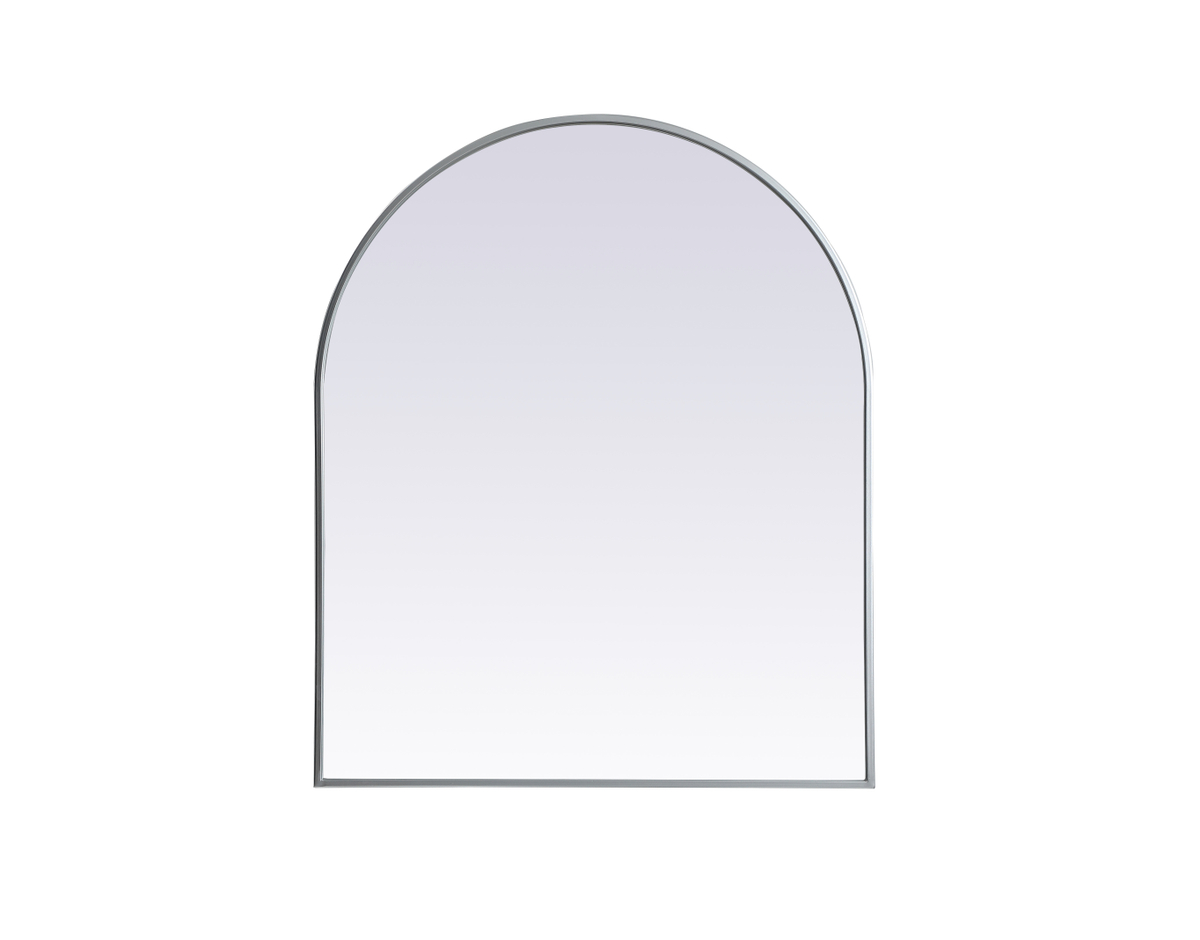 30 x 36 in. Metal Frame Arch Mirror, Silver