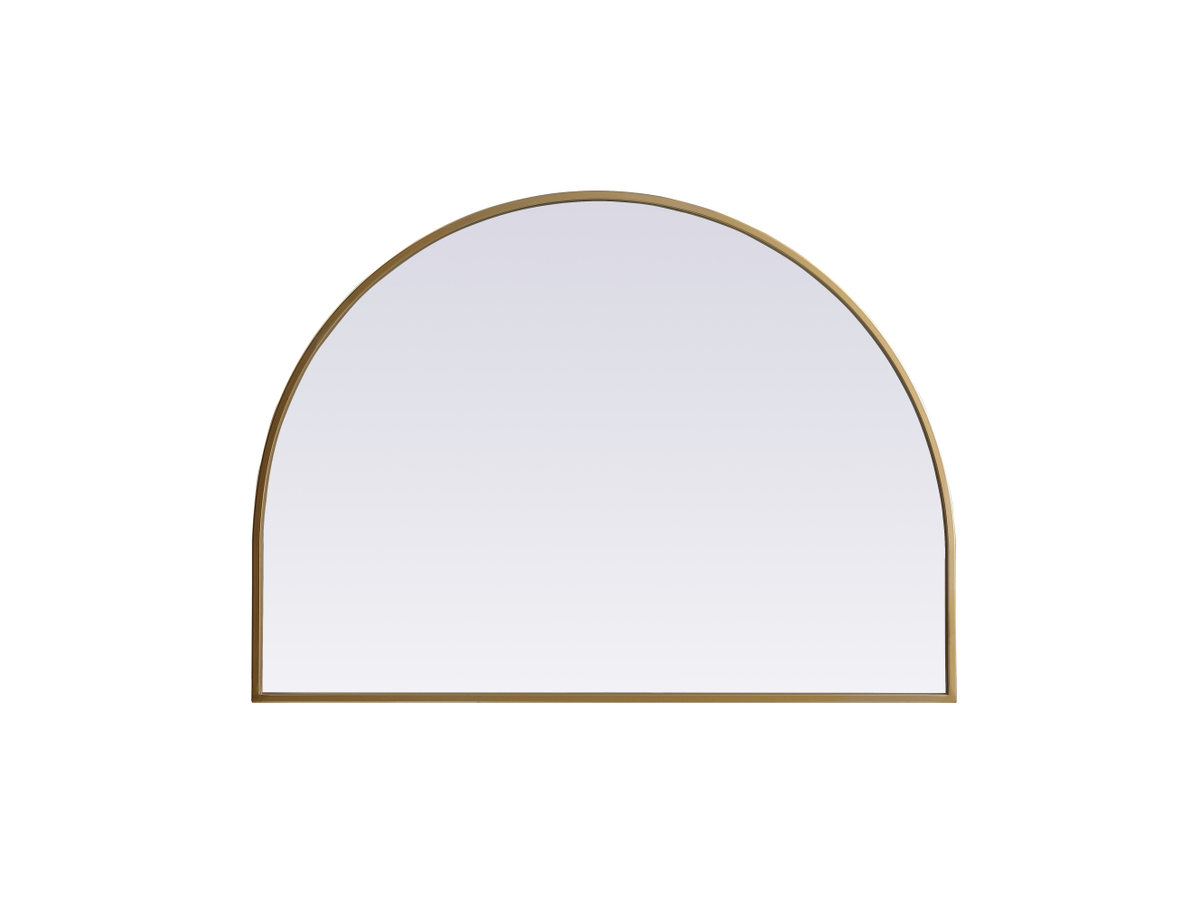33 x 24 in. Metal Frame Arch Mirror, Brass