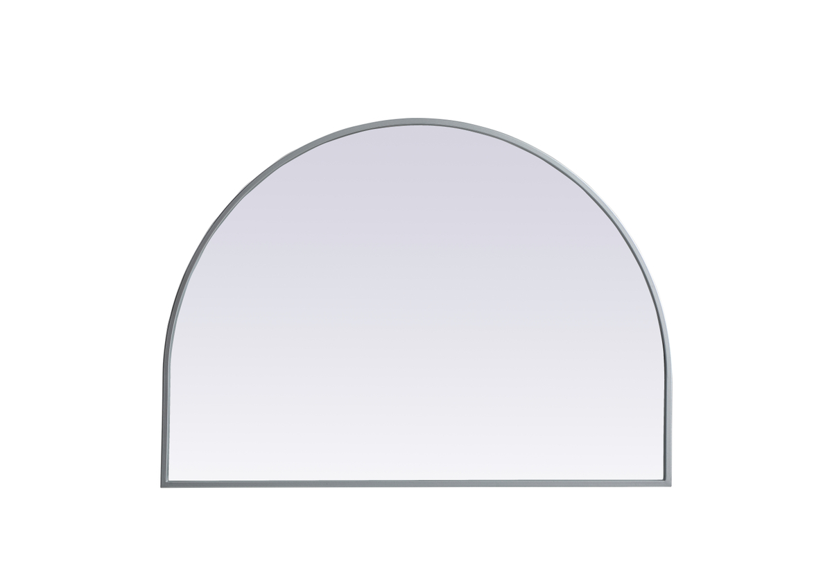 33 x 24 in. Metal Frame Arch Mirror, Silver