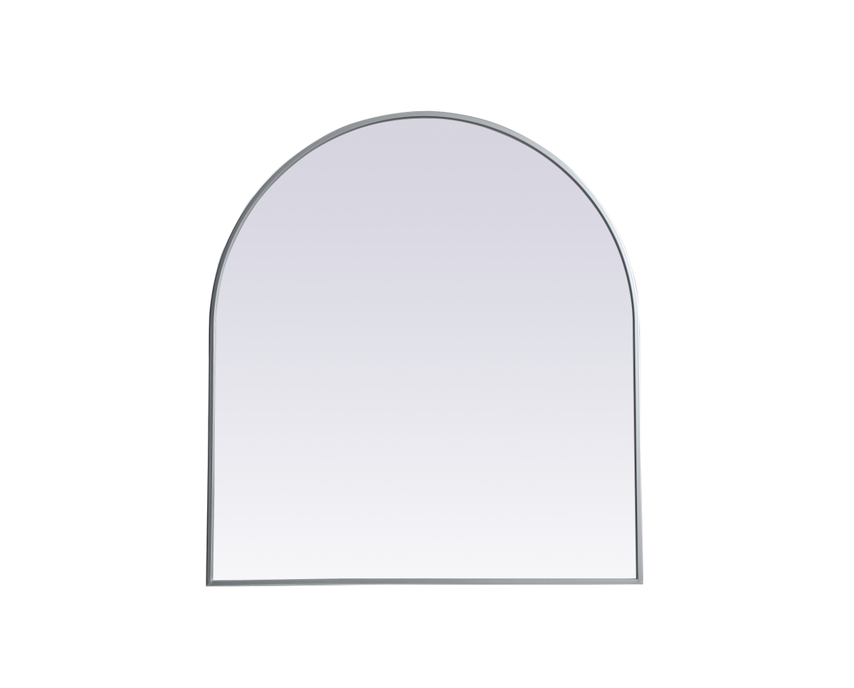 33 x 36 in. Metal Frame Arch Mirror, Silver