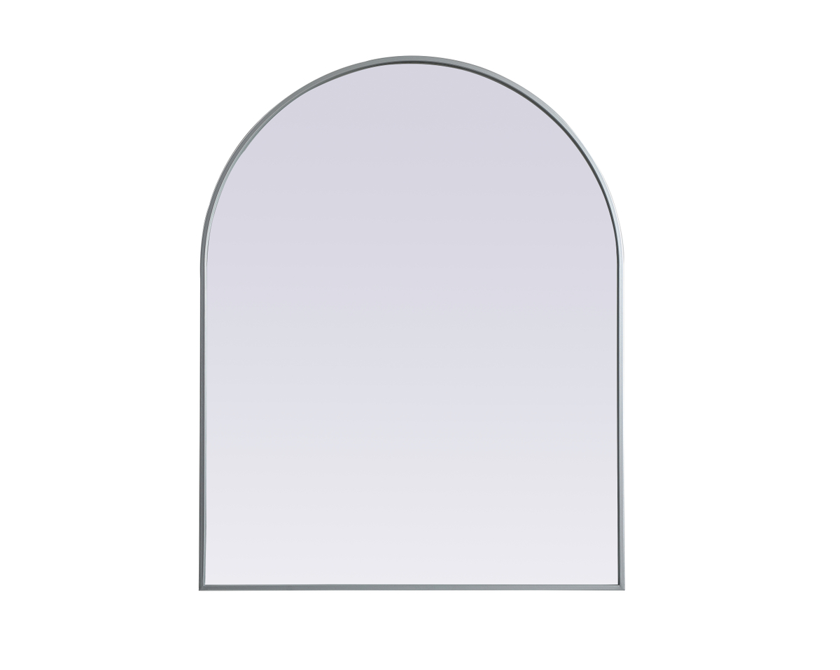33 x 42 in. Metal Frame Arch Mirror, Silver